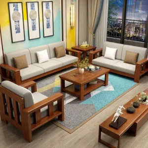 sofa tamu minimalis kayu jati