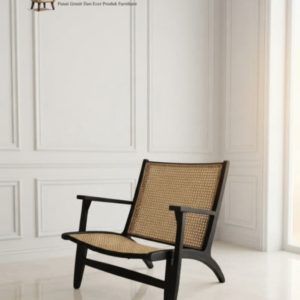 Kursi Santai Kayu Jati Rotan Black Doff Minimalis Jepara | Furniture Shop Jepara