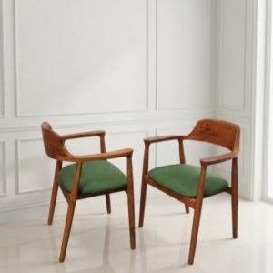 Kursi Cafe Kayu Jati Minimalis Armchair Busa Hijau Jepara | Furniture Shop Jepara