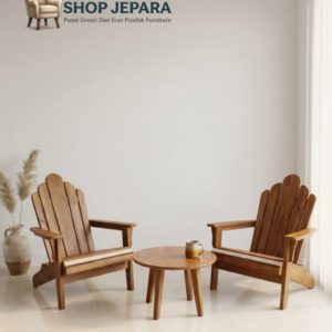 Set Kursi Teras Kayu Jati Klasik Model Adirondack | Furniture Shop Jepara